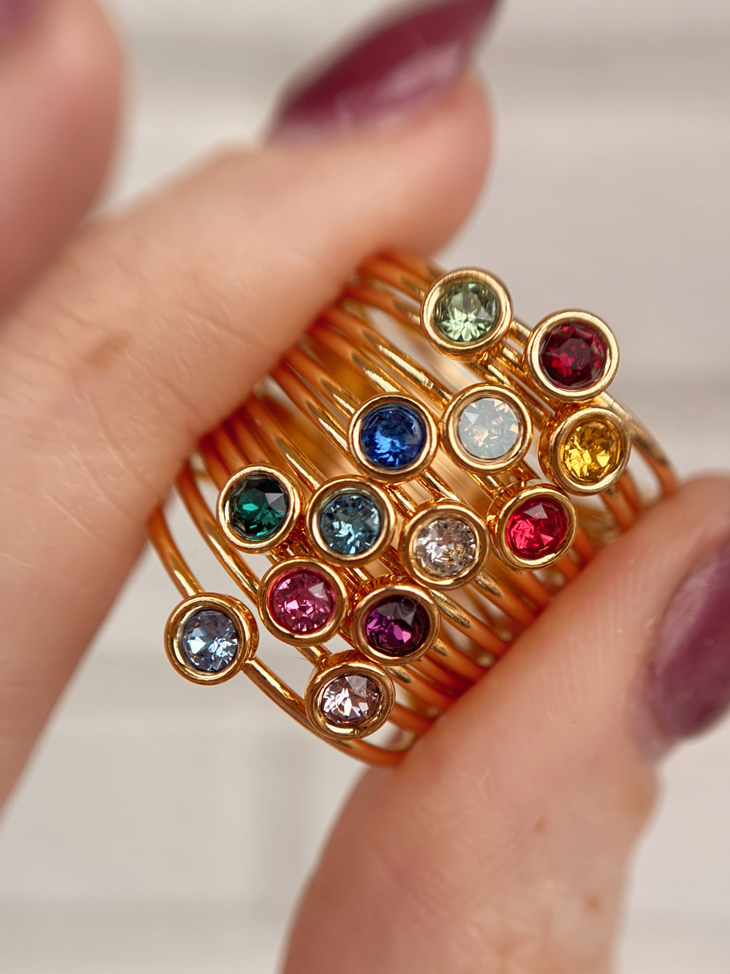 Two Birthstone Ring Stack