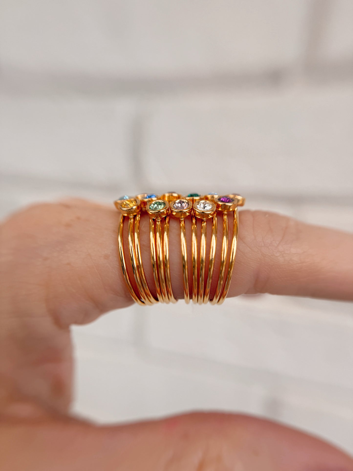 Two Birthstone Ring Stack