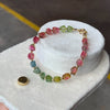 Natural Tourmaline & Gold Beaded Bracelet