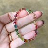 Natural Tourmaline & Gold Beaded Bracelet