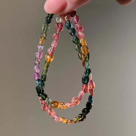 Dark Tourmaline Beaded Bracelet