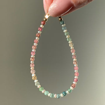 Mini Pearl & Tourmaline Bracelet