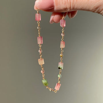 Elongated Tourmaline Wire Bracelet
