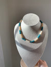Denim & Cashmere Beaded Necklace