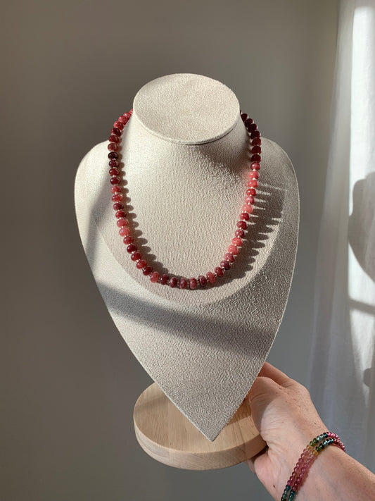 Red Wine Beaded Necklace