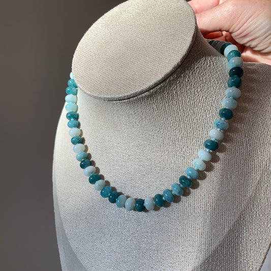 Autumn Blues Beaded Necklace