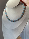 Blue & Chestnut Beaded Necklace