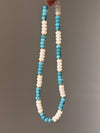 Denim & Cashmere Beaded Necklace
