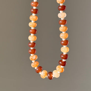 Caramel Latte Beaded Necklace