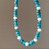 Blueberry Cream Beaded Necklace