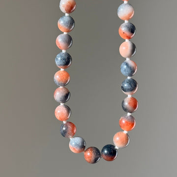 Cinnamon & Stone Beaded Necklace