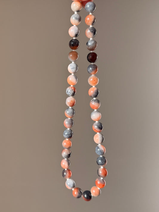 Cinnamon & Stone Beaded Necklace