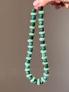 Deep Green Disc Beaded Necklace