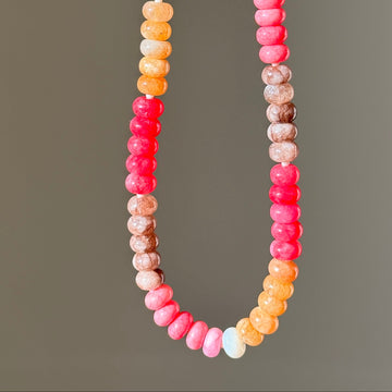Pinks & Tans Beaded Necklace