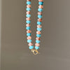 Blue & Brown Toggle Beaded Necklace