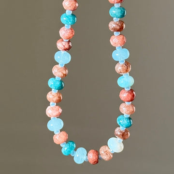 Cozy Blue Beaded Necklace