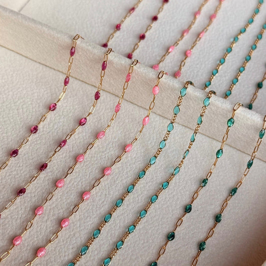 Translucent Enamel Anklets