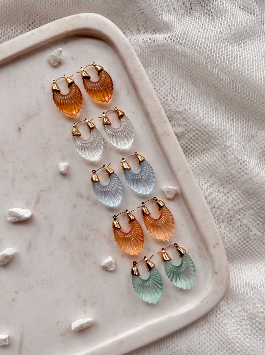Seaglass Hoops