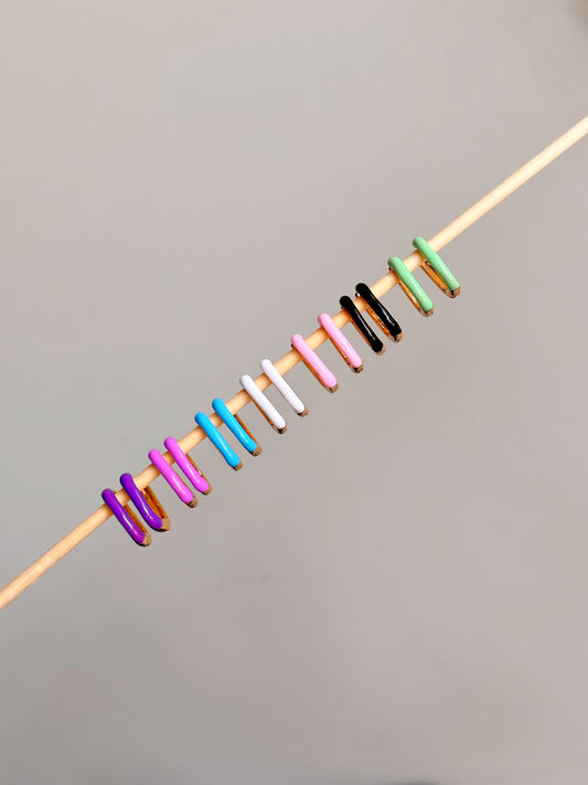 Rectangle Enamel Hoops