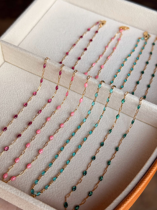 Translucent Enamel Bracelets