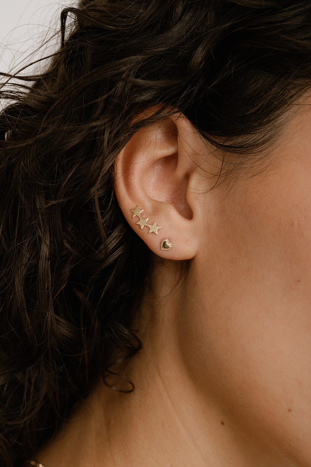 Three Star Climbers Studs - Quad Espresso Jewelry