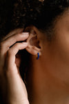 Tiny Enamel Hoops - Quad Espresso Jewelry