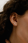 14k Solid Gold Flat Circle Diamonds - Quad Espresso Jewelry
