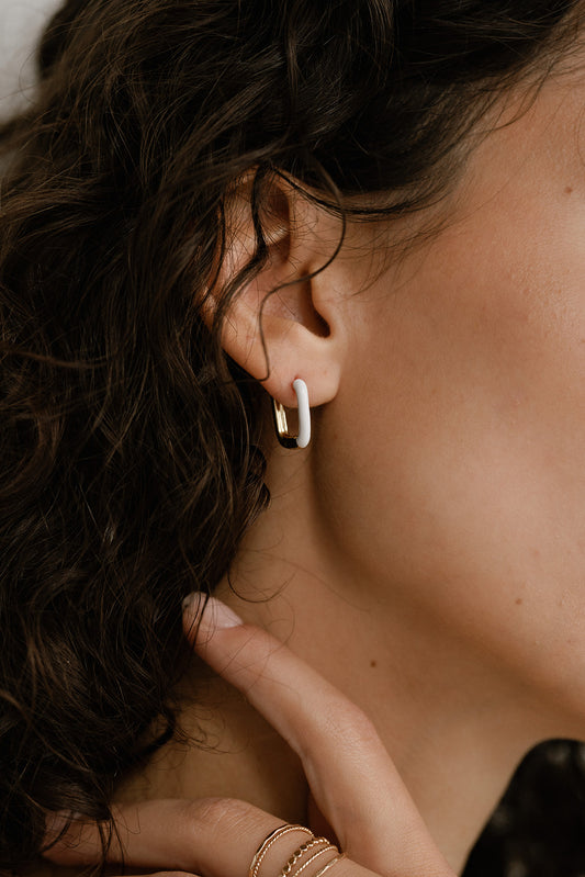 Rectangle Enamel Hoops