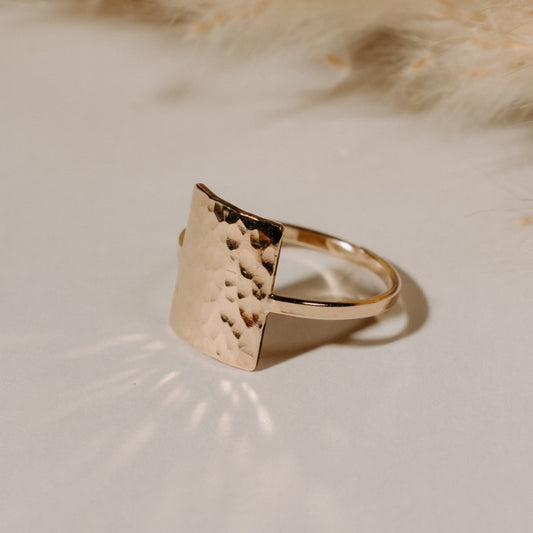 Hammered Rectangle Ring