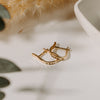 14k Solid Gold Faceted Hoops