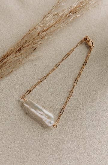 Long Lilah Pearl Bracelet - Quad Espresso Jewelry