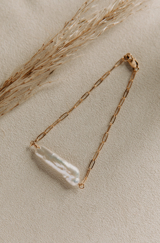 Long Lilah Pearl Bracelet - Quad Espresso Jewelry