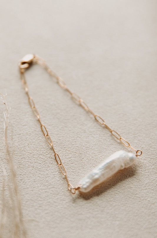 Long Lilah Pearl Bracelet - Quad Espresso Jewelry