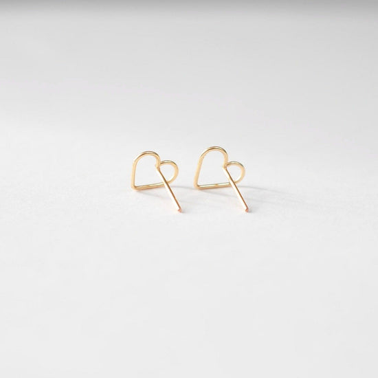 Heart Stud Earrings - Quad Espresso Jewelry