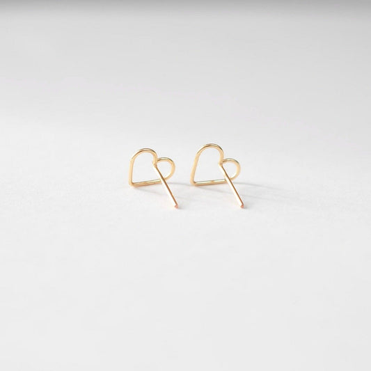 Heart Stud Earrings - Quad Espresso Jewelry