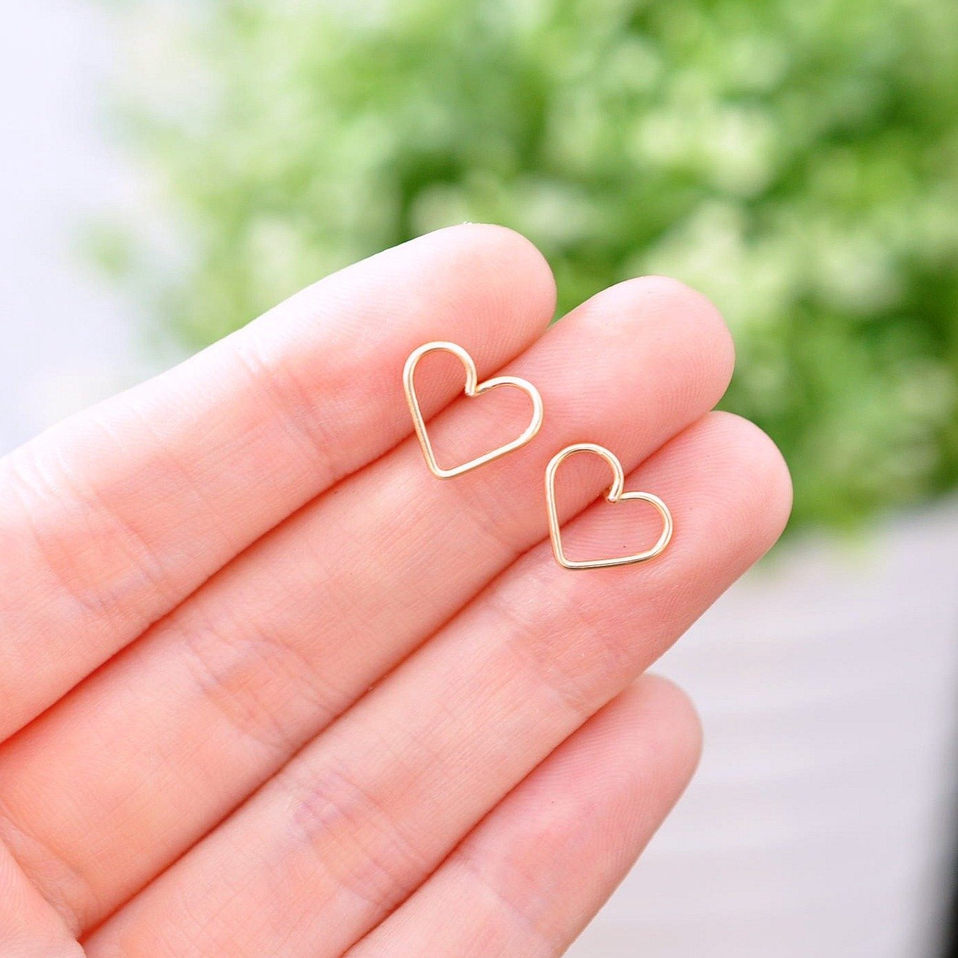 Heart Stud Earrings - Quad Espresso Jewelry