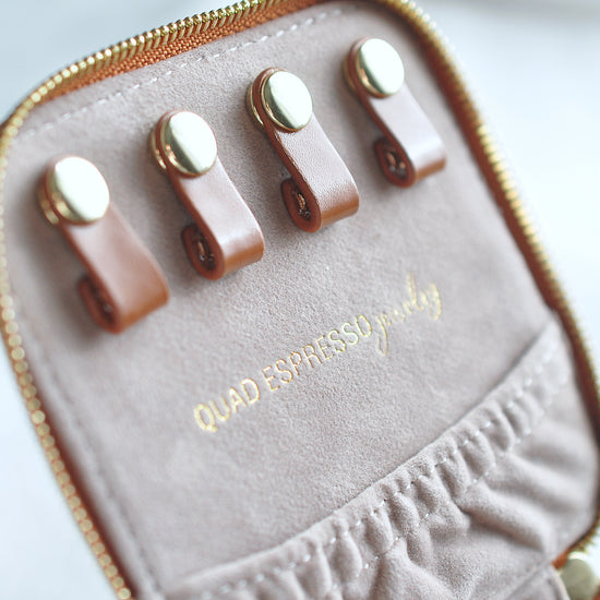 Pocket Sized Jewelry Case - Quad Espresso Jewelry