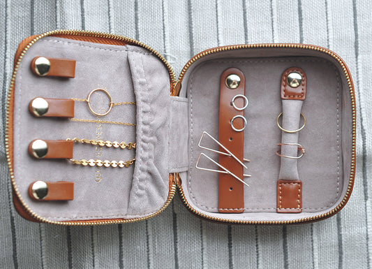 Pocket Sized Jewelry Case - Quad Espresso Jewelry