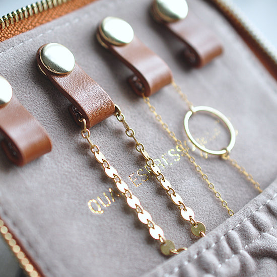 Pocket Sized Jewelry Case - Quad Espresso Jewelry