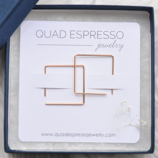 Small Square Sliders - Quad Espresso Jewelry