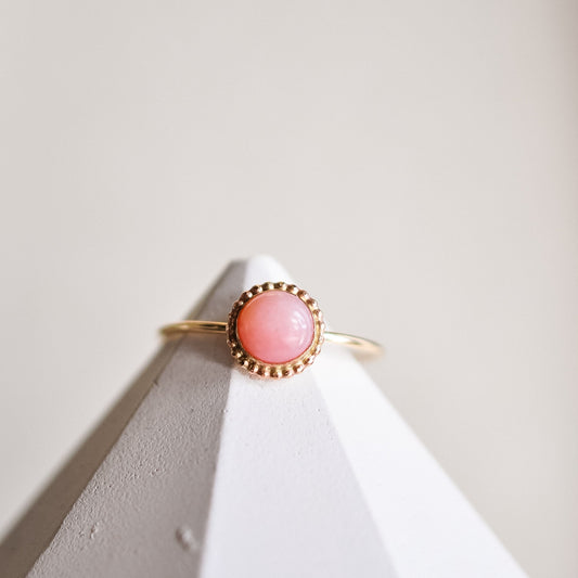 HALO Ring - Pink Opal - Quad Espresso Jewelry