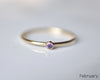 Two Birthstones Ring Stack - Quad Espresso Jewelry