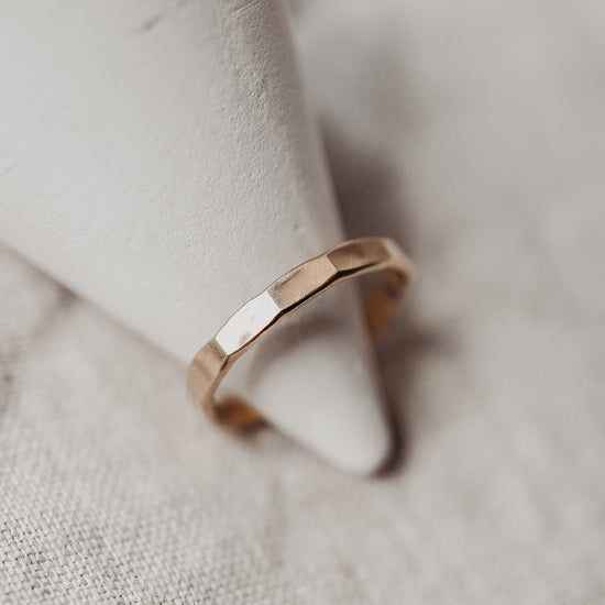 Flat Hammered Band - Quad Espresso Jewelry