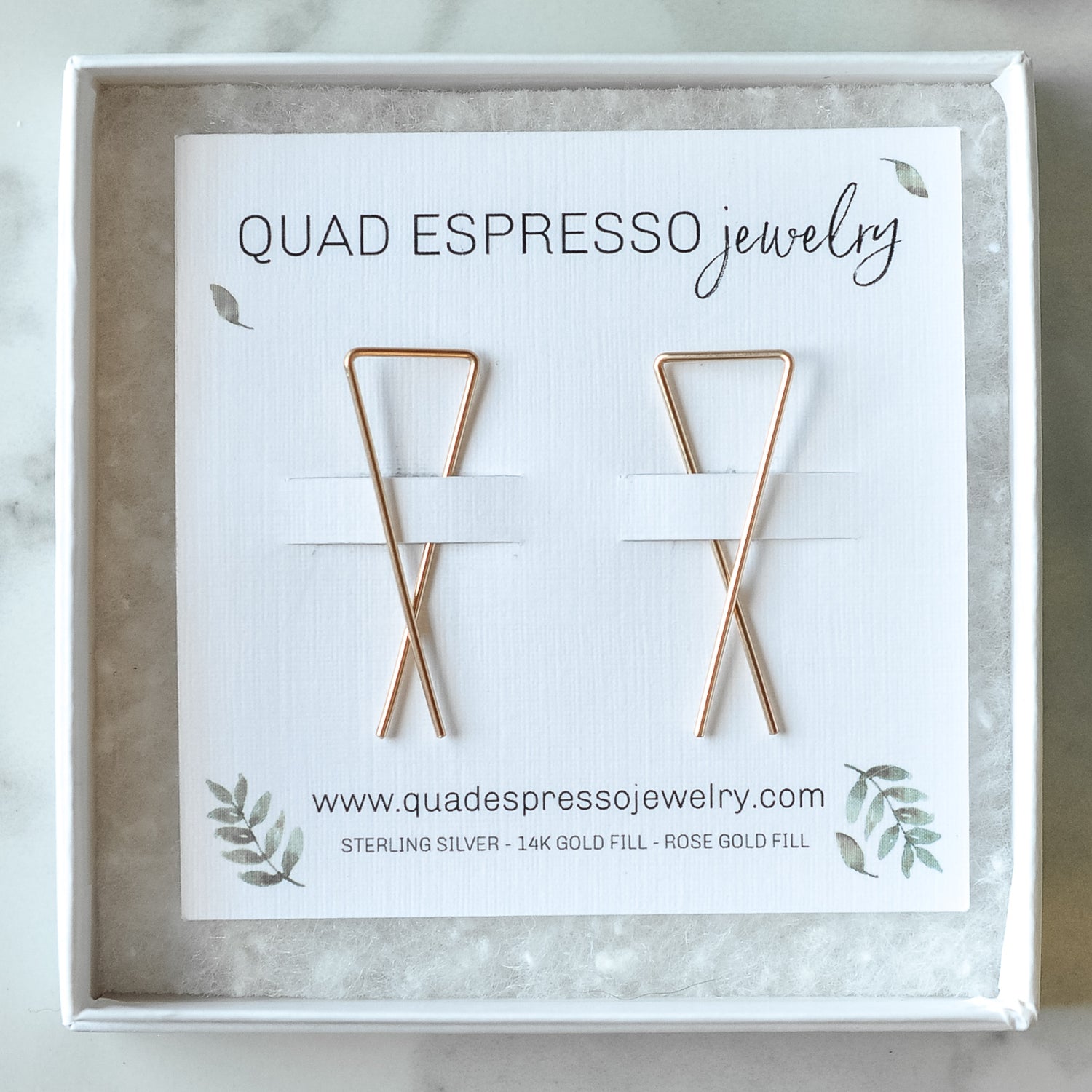 Criss Cross Earrings - Quad Espresso Jewelry