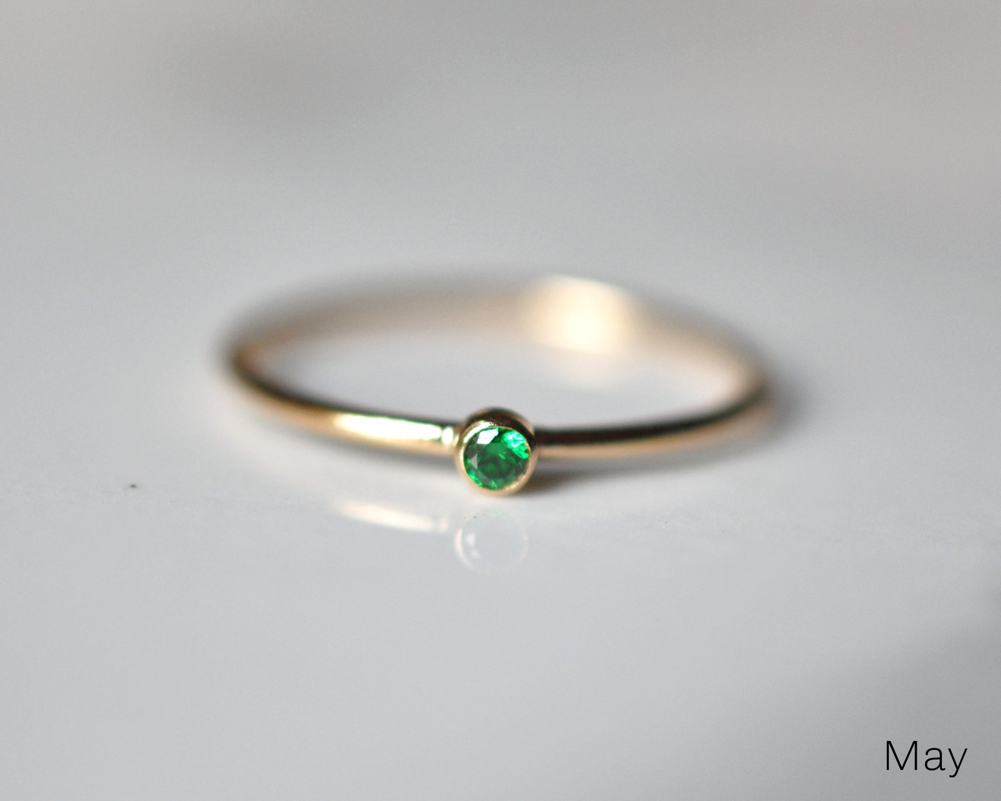 Two Birthstones Ring Stack - Quad Espresso Jewelry