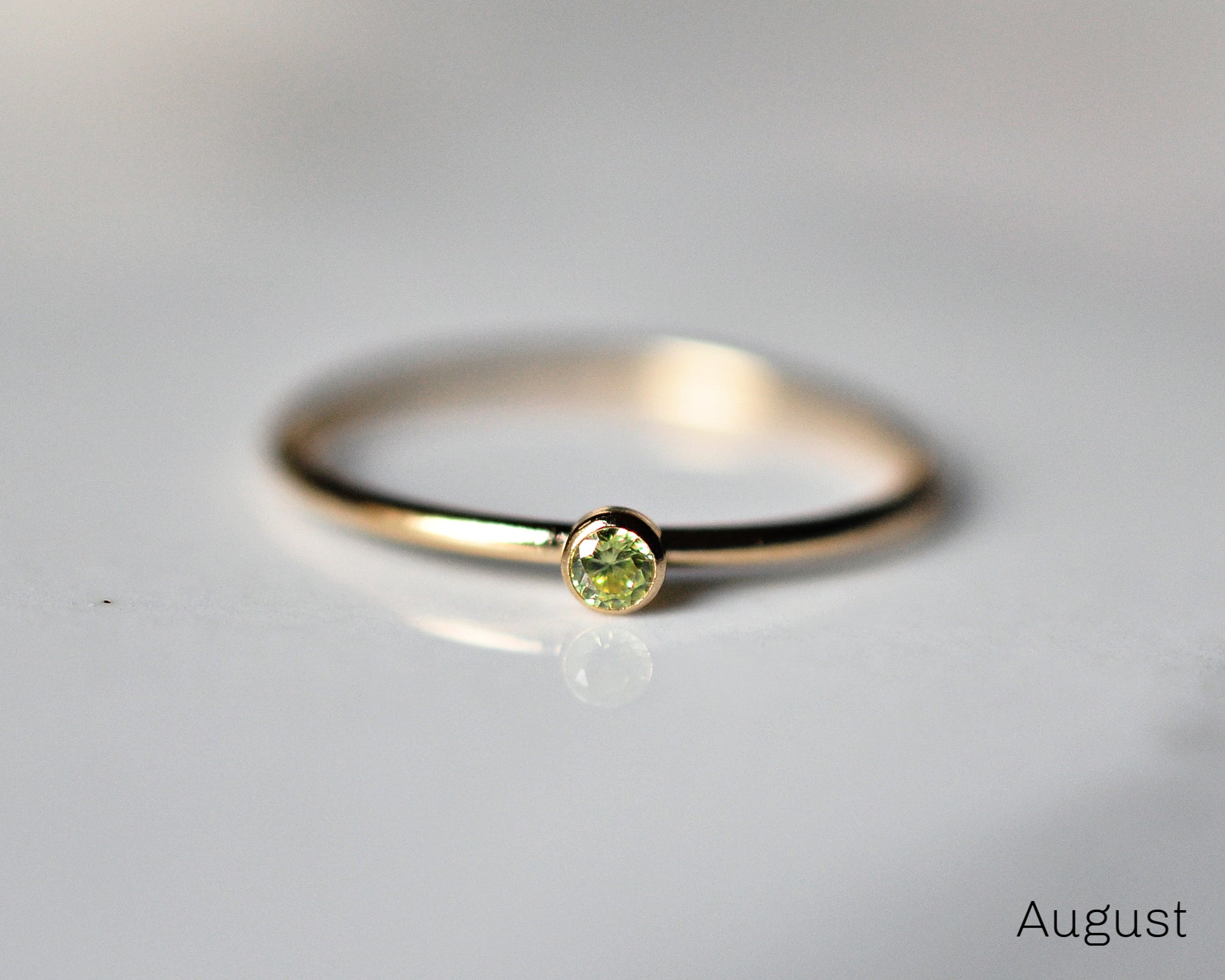 Two Birthstones Ring Stack - Quad Espresso Jewelry