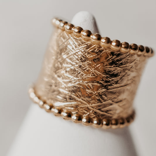 Gold Statement Band - Quad Espresso Jewelry