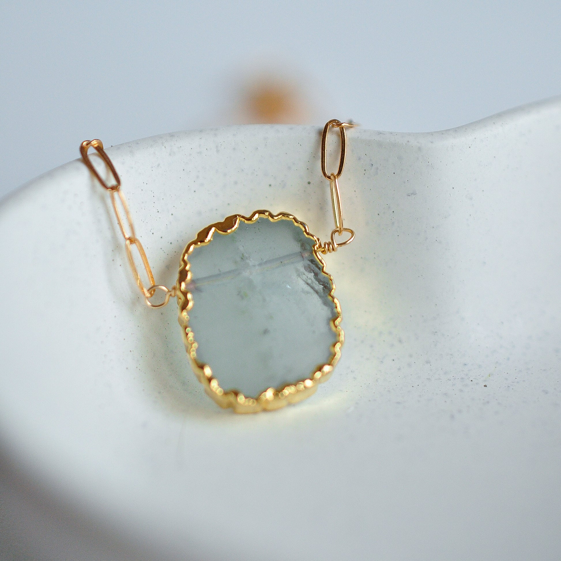 Raw Stone Necklace - Quad Espresso Jewelry