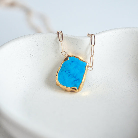 Raw Stone Necklace - Quad Espresso Jewelry