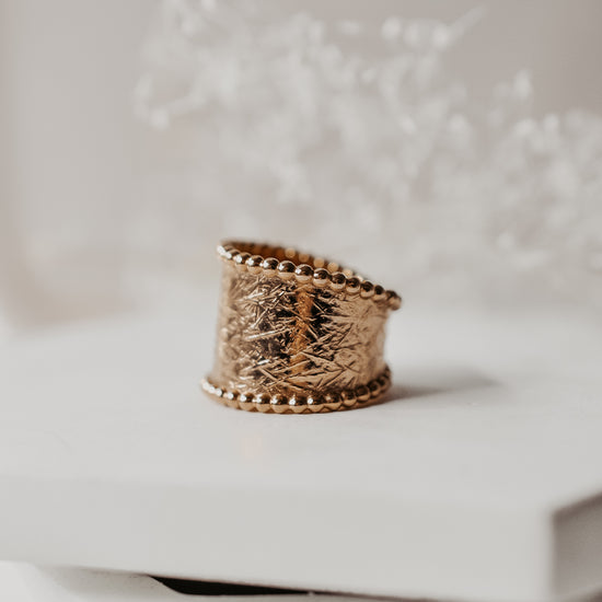Gold Statement Band - Quad Espresso Jewelry